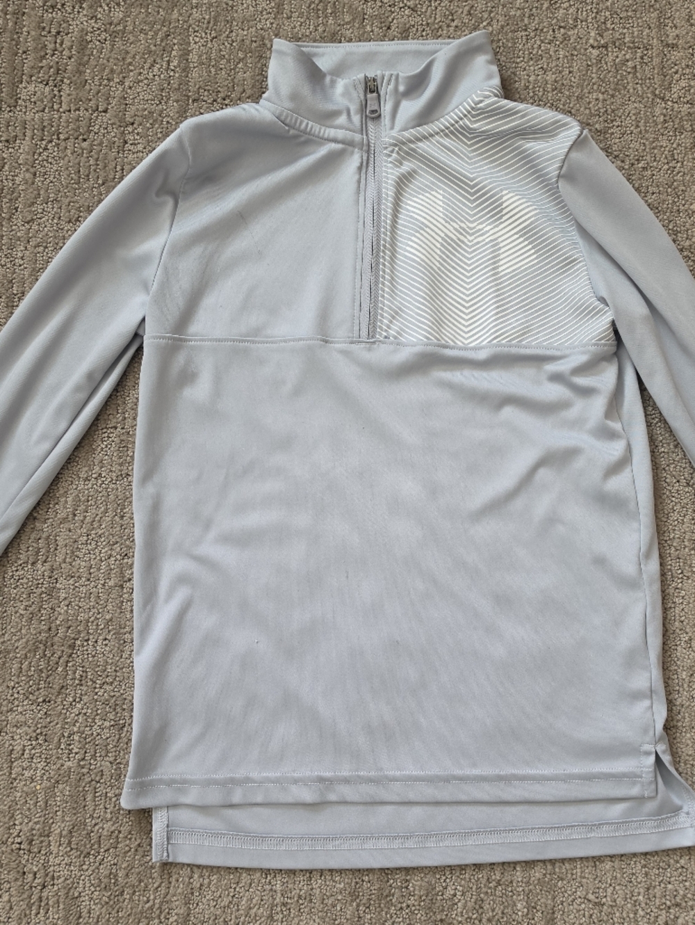 Under Armour Light Gray Quarter-Zip Top